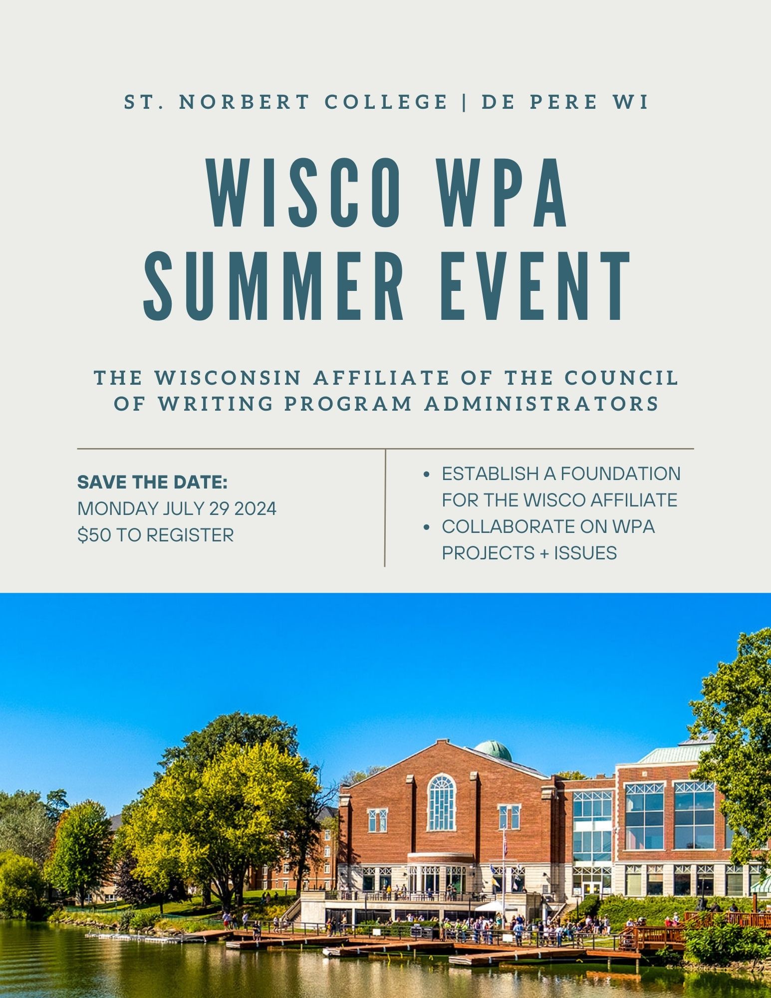 Wisco WPA Summer Event Poster